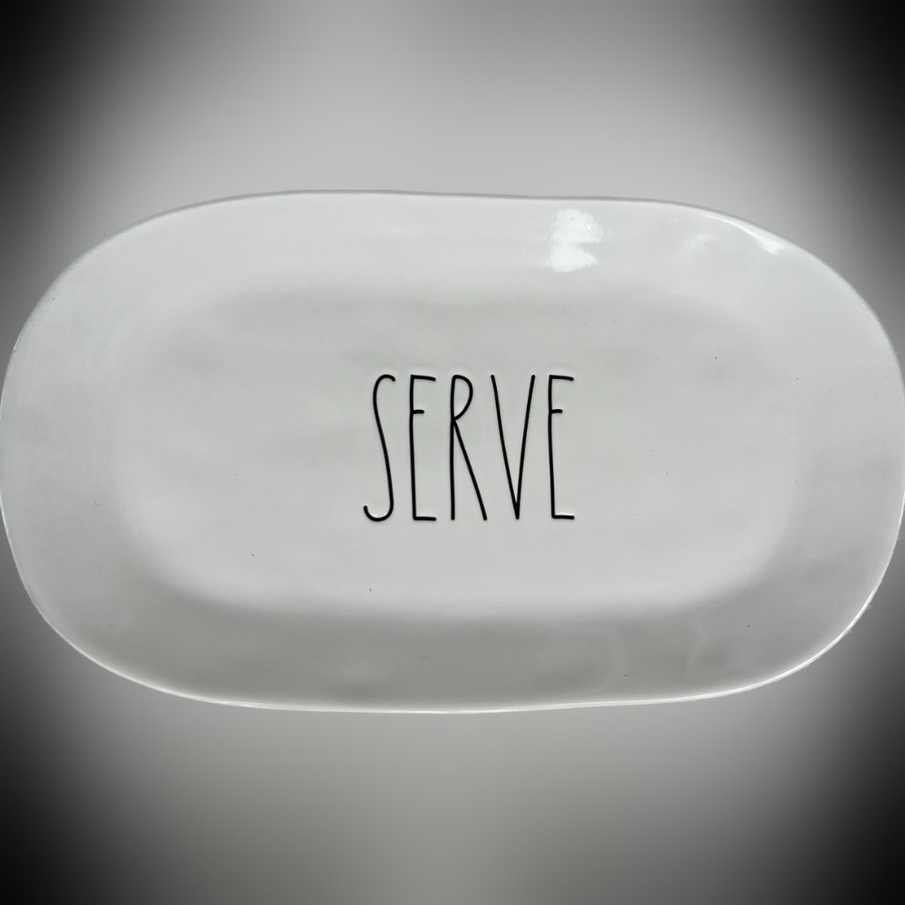 Rae Dunn 8.5" x 15" "Serve" Serving Tray